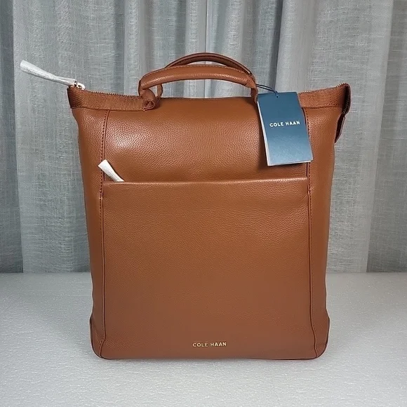 Cole Haan Women's Grand Ambition Convertible Backpack – Crossbody, Laptop Compatible, Leather, 16" Laptop Sleeve - View #9